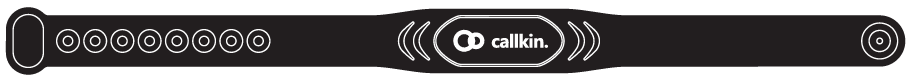 CallKin wristband in black (design render, not a product photo)